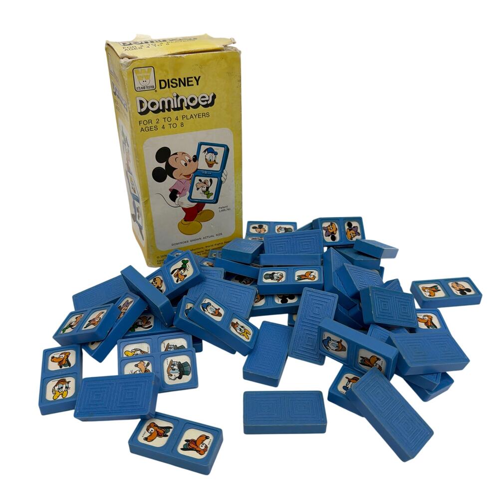 Vintage 1976 Disney Dominoes 56 Piece Set Western Publishing 4245